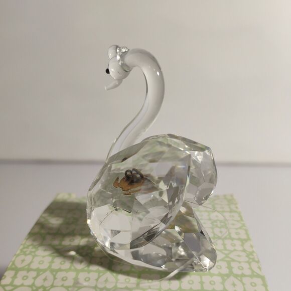 Cut Crystal Ornament Swan Timeless Treasures 27205AMC with Box - Picture 5 of 16